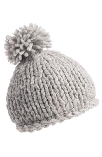 Women's Nivanna Designs Chunky Knit Pompom Beanie - Black