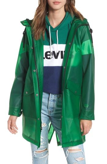 Women's Levi's Water Repellent Hooded Parka - Green