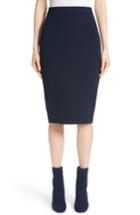 Women's St. John Collection Bella Double Weave Pencil Skirt - Blue