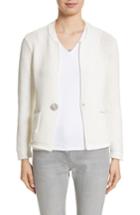 Women's Fabiana Filippi Popcorn Stitch Cotton Blend Cardigan Us / 38 It - Ivory
