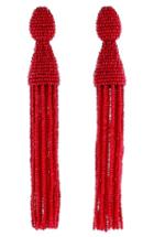 Women's Oscar De La Renta Long Beaded Tassel Drop Earrings