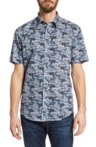 Men's Coastaoro Los Palmas Regular Fit Print Short Sleeve Sport Shirt - Blue