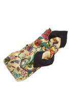 Gucci Tea Floral Snake Silk Headband, Size - Ivory