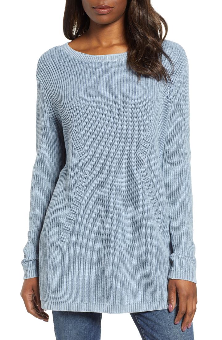 Women's Caslon Tie Back Tunic Sweater