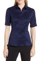 Women's Boss Bashini Fitted Poplin Blouse - Blue