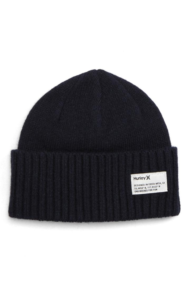 Men's Hurley Shoreman Recycled Wool Blend Beanie - Blue