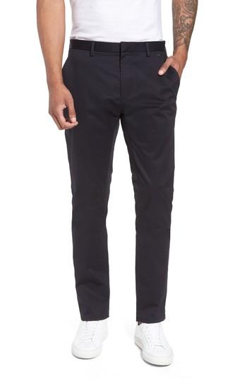Men's Boss Helgo Flat Front Stretch Pants R - Blue