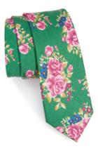 Men's The Tie Bar Hinterland Floral Silk Tie, Size - Green
