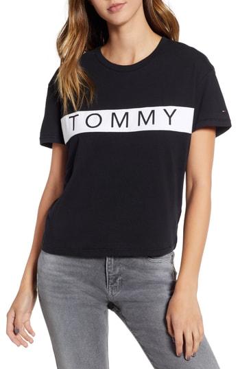 Women's Tommy Jeans Tommy Bold Logo Tee, Size - Black