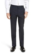 Men's Boss Barnes Flat Front Solid Wool Trousers