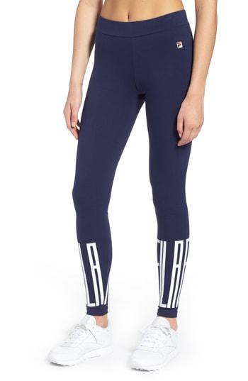 Women's Fila Mariella Logo Hem Leggings - Grey