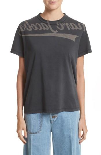 Women's Marc Jacobs Reverse Logo Tee - Black