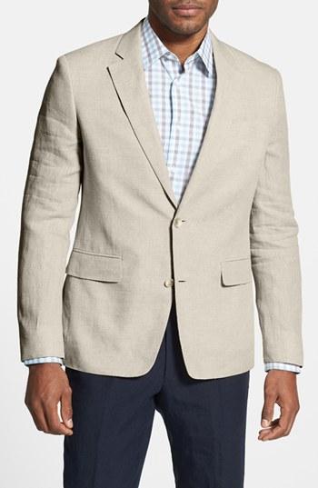Men's Nordstrom Men's Shop Trim Fit Linen Blazer