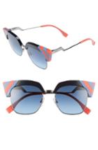 Women's Fendi 50mm Cat Eye Sunglasses - Blue