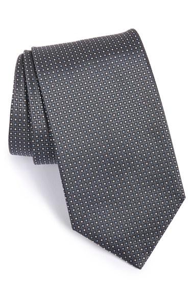 Men's Boss Dot Silk Tie, Size - Grey