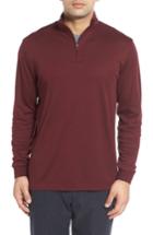 Men's Cutter & Buck 'belfair' Quarter Zip Pima Cotton Pullover - Red (online Only)