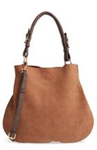 Sole Society Roman Faux Leather Slouchy Tote - Brown