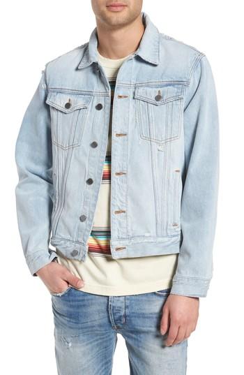Men's The Rail Destroyed Trucker Jacket - Blue