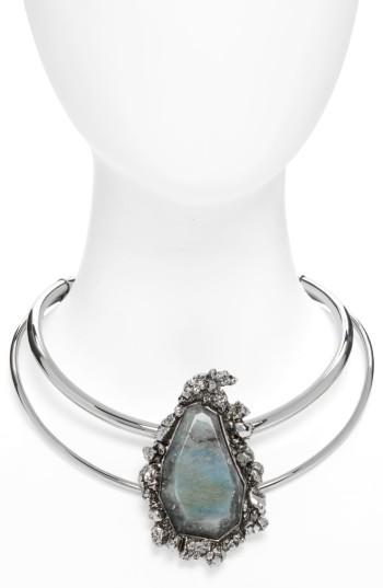 Women's Alexander Mcqueen Labradorite Stone Choker