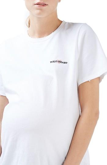 Women's Topshop Wild Heart Maternity Tee