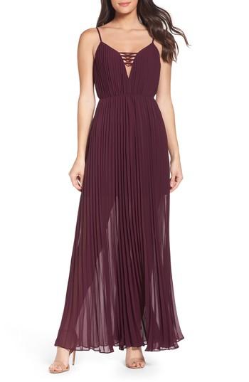 Women's Ali & Jay She Is A Regular Pleated Maxi Dress - Purple