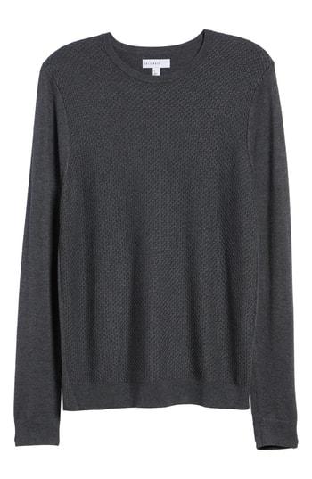 Men's Calibrate Honeycomb Crewneck Sweater, Size - Grey