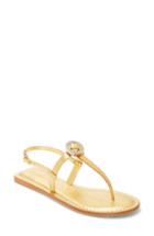 Women's Mercedes Castillo Viveana T-strap Sandal .5 M - Metallic