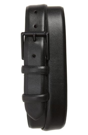 Men's Cole Haan Leather Belt - Black/ Matte Black