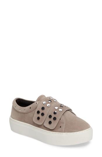 Women's Rebecca Minkoff Natasha Studded Platform Sneaker M - Beige