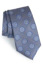 Men's Nordstrom Men's Shop Romano Medallion Silk Tie, Size - Grey