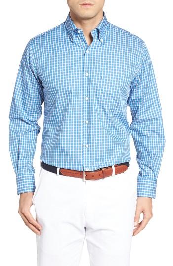Men's Peter Millar Harbour Island Fit Tattersall Plaid Sport Shirt