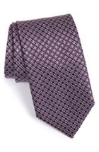 Men's Canali Geometric Silk Tie, Size - Purple