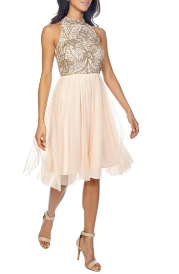 Women's Lace & Beads Simone Fit & Flare Dress