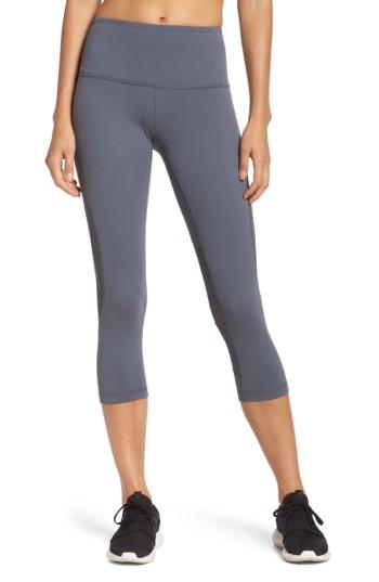 Women's Zella Defy High Waist Crop Leggings, Size - Grey