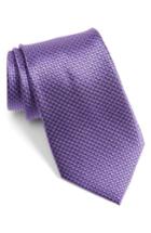 Men's Nordstrom Men's Shop Grid Silk Tie, Size - Purple