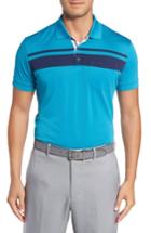Men's Bobby Jones R18 Tech Rondon Stripe Front Polo, Size - Blue