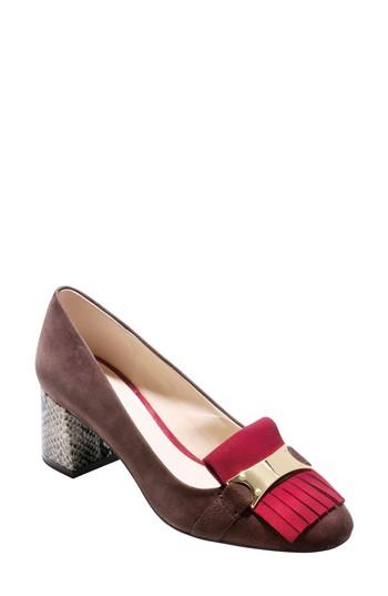 Women's Cole Haan Margarite Kiltie Loafer Pump .5 B - Brown