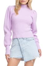 Women's Astr The Label Puff Sleeve Sweater - Purple