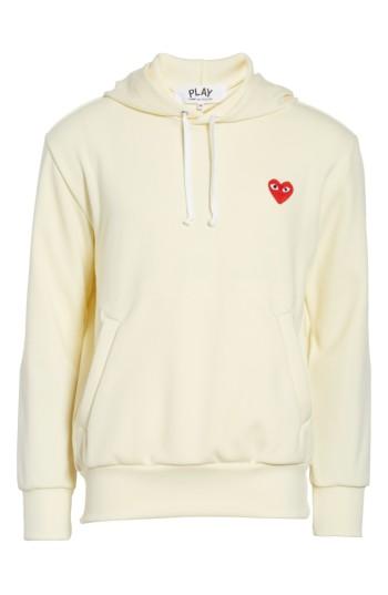 Men's Comme Des Garcons Play Pullover Hoodie - Black