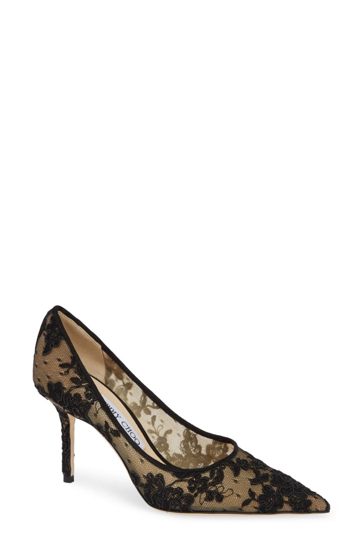 Women's Jimmy Choo Love Lace Pump Us / 34eu - Black