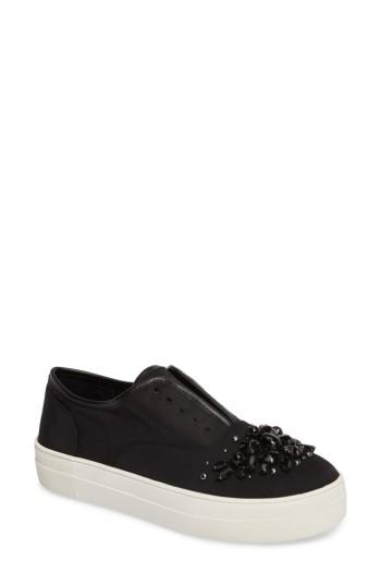 Women's Steve Madden Passion Embellished Slip-on Platform Sneaker M - Black
