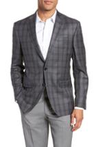 Men's Ted Baker London Jay Trim Fit Windowpane Wool Sport Coat R - Grey