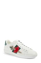 Women's Gucci New Ace Pierced Heart Sneaker Us / 35eu - White