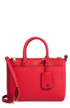 Tory Burch Small Robinson Double-zip Leather Tote - Red