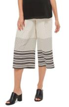 Women's Topshop Spot Stripe Crop Maternity Trousers Us (fits Like 0-2) - Ivory