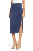 Women's Leith High Slit Marled Midi Skirt, Size - Blue