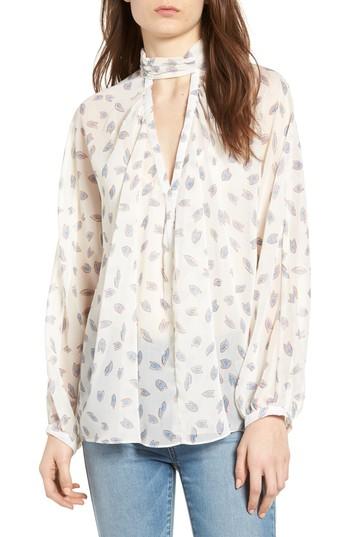 Women's Bishop + Young Paisley Choker Blouse - Ivory