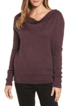 Women's Caslon Long Sleeve Brushed Sweater, Size - Purple