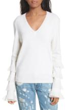 Women's Derek Lam 10 Crosby Tiered Ruffle Sleeve Sweater
