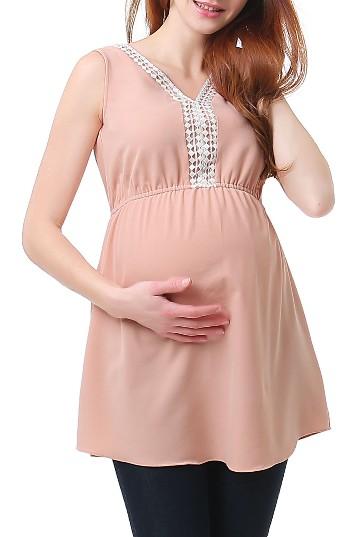 Women's Kimi And Kai Darla Lace Inset Maternity Top